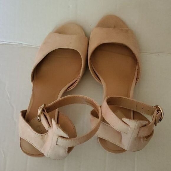 H&M Heels Pumps Sandals Peep Backs Ankle Strap Block Women's WOMAN'S Size 5 ½ - Picture 10 of 16